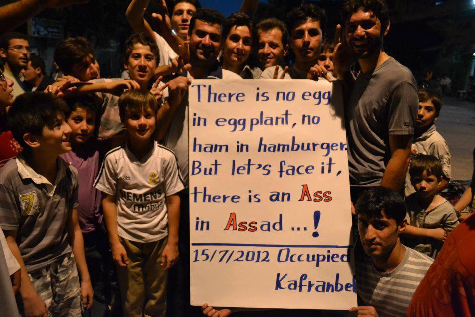 een mooie slogan uit Kafr Anbel