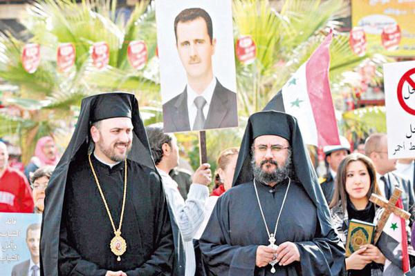 christelijke leiders steunen Bashar al-Assad (bron Al-Ahram)